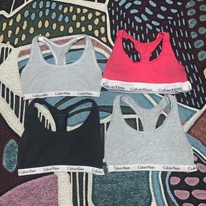 3 Calvin Klein Bralettes Small